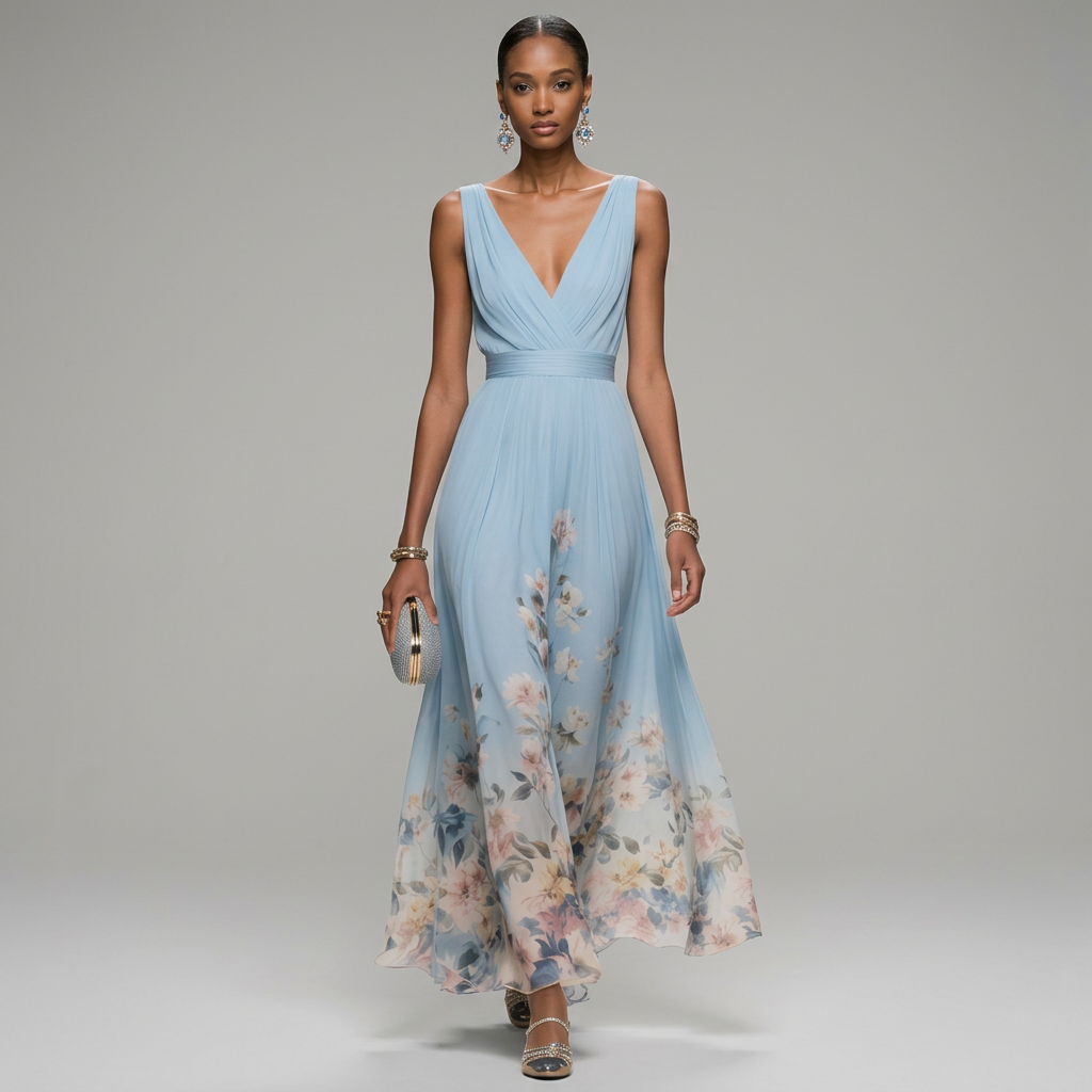Emma | Women's Floral Summer Wedding Guest Dress-The Yellow Prime