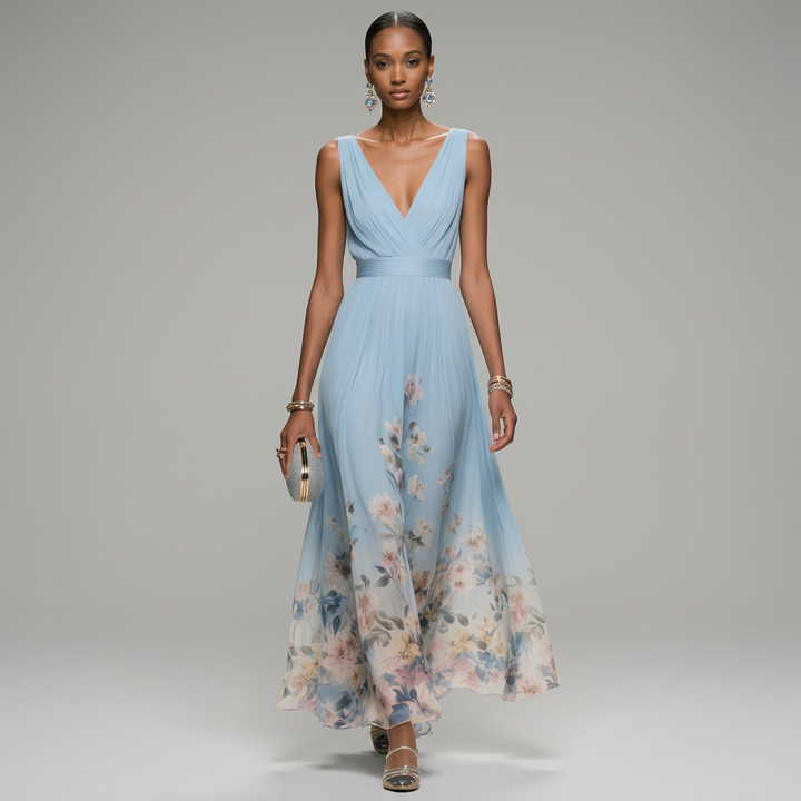 Emma | Women's Floral Summer Wedding Guest Dress-The Yellow Prime