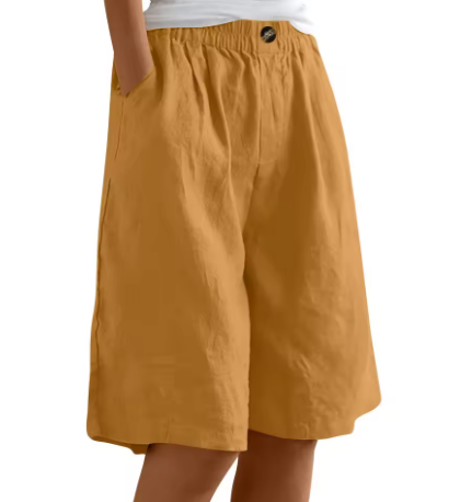 Emma | Women's Relaxed Fit Casual Shorts-The Yellow Prime
