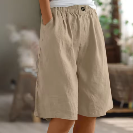 Emma | Women's Relaxed Fit Casual Shorts-The Yellow Prime