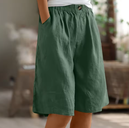 Emma | Women's Relaxed Fit Casual Shorts-The Yellow Prime