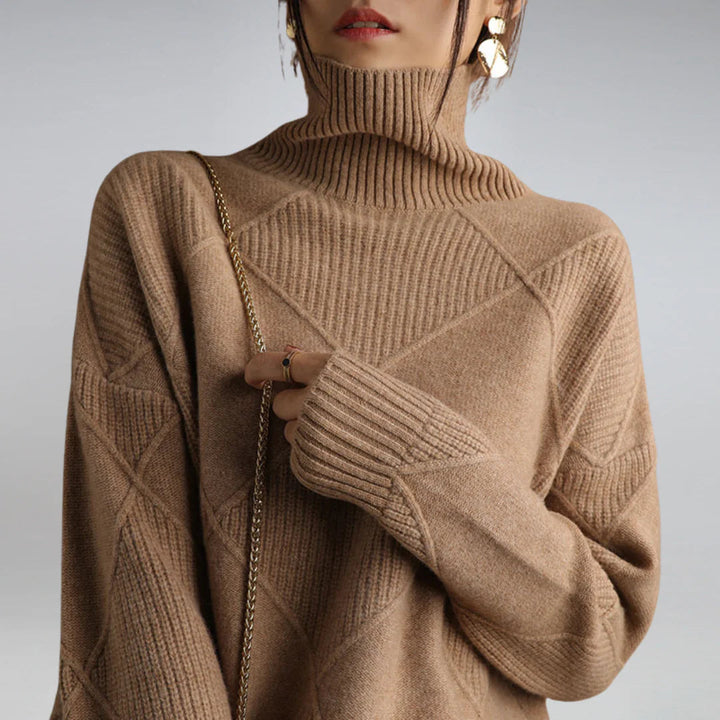Women's Classic Turtleneck Sweater for Warmth and Style