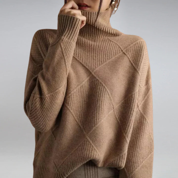 Women's Classic Turtleneck Sweater for Warmth and Style