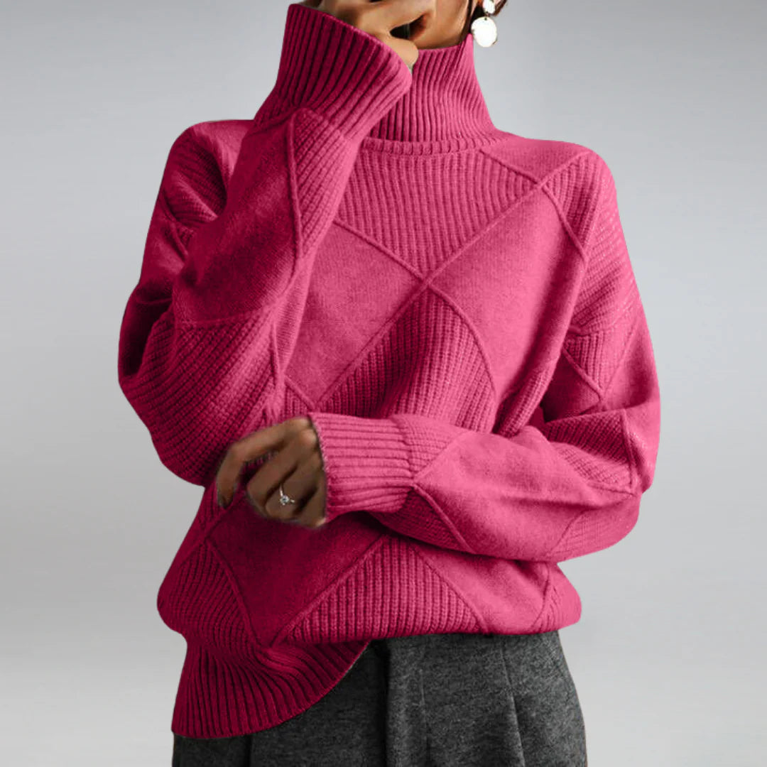 Women's Classic Turtleneck Sweater for Warmth and Style
