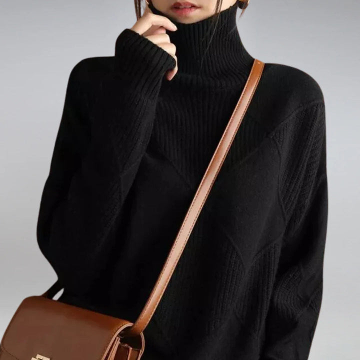 Women's Classic Turtleneck Sweater for Warmth and Style