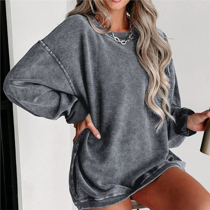 Women's Oversized Round Neck Sweatshirt