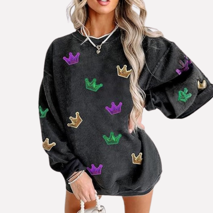Women's Oversized Round Neck Sweatshirt
