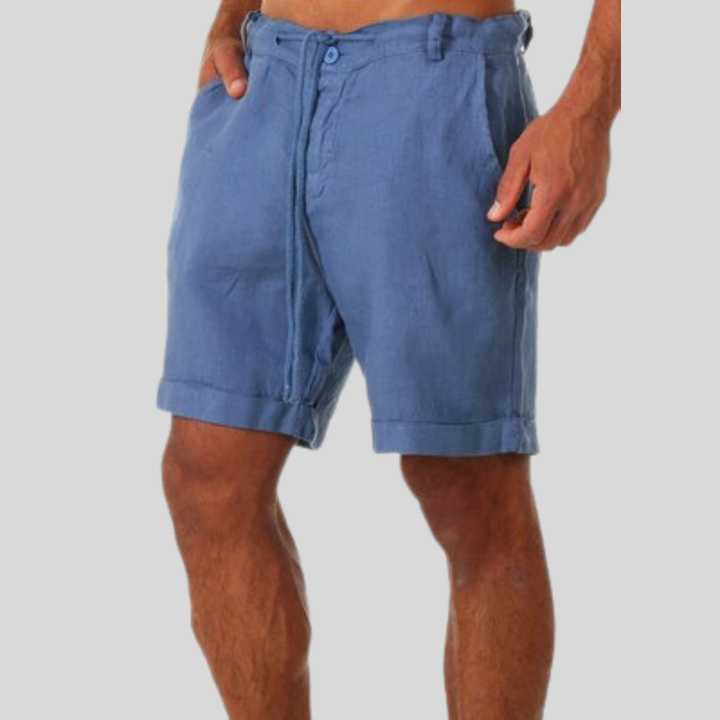 Ernesto | Men's Casual Linen Shorts-The Yellow Prime