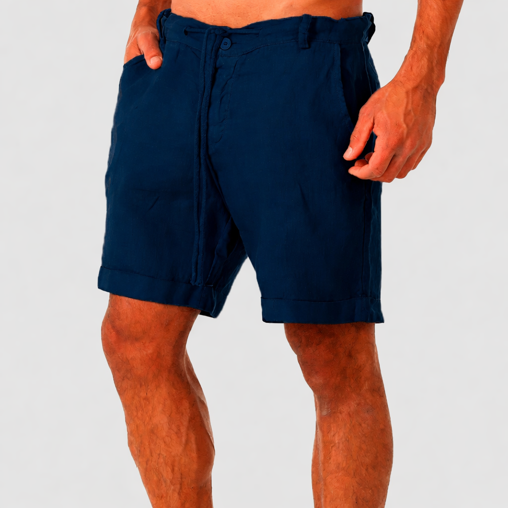 Ernesto | Men's Casual Linen Shorts-The Yellow Prime
