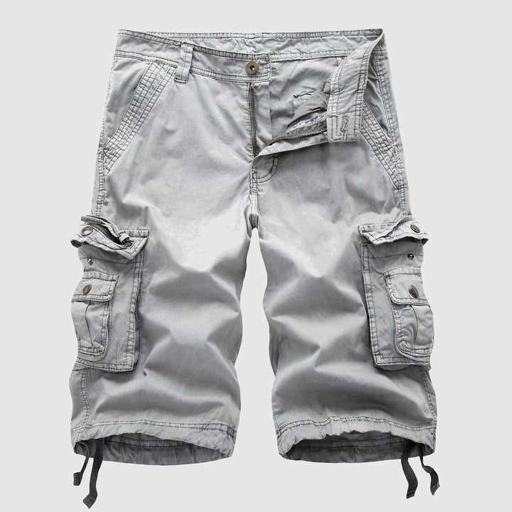 Esra | Men's Knee-Length Casual Cargo Shorts-The Yellow Prime