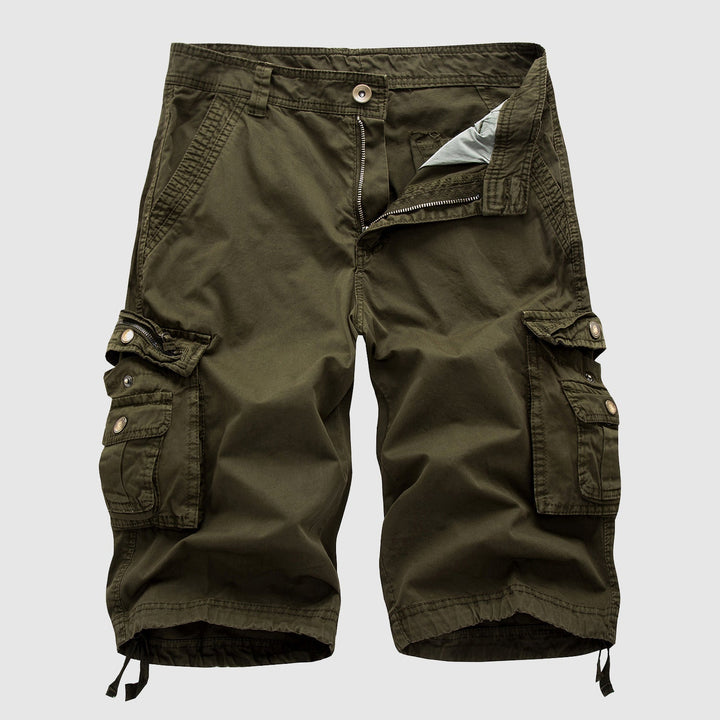 Esra | Men's Knee-Length Casual Cargo Shorts-The Yellow Prime