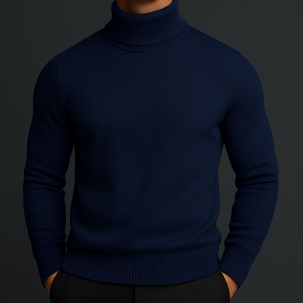 Ethan | Men's Wool Turtleneck Sweater-The Yellow Prime