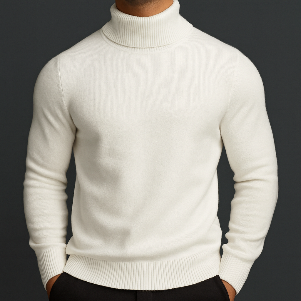 Ethan | Men's Wool Turtleneck Sweater-The Yellow Prime