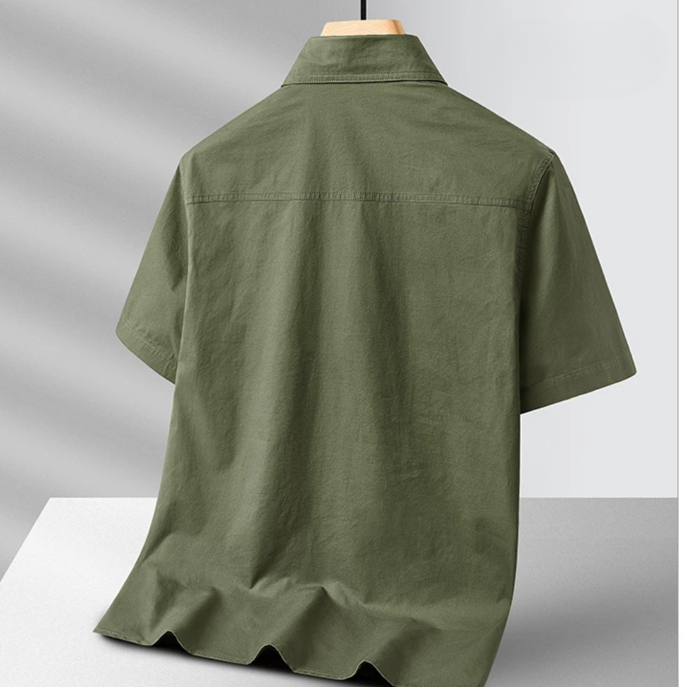 James | Men's Lightweight Breathable Button-Up Shirt-The Yellow Prime