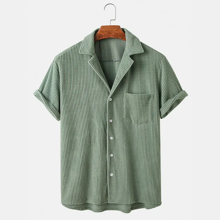 Rohan | Lightweight Textured Men's Casual Button-up Shirt-The Yellow Prime