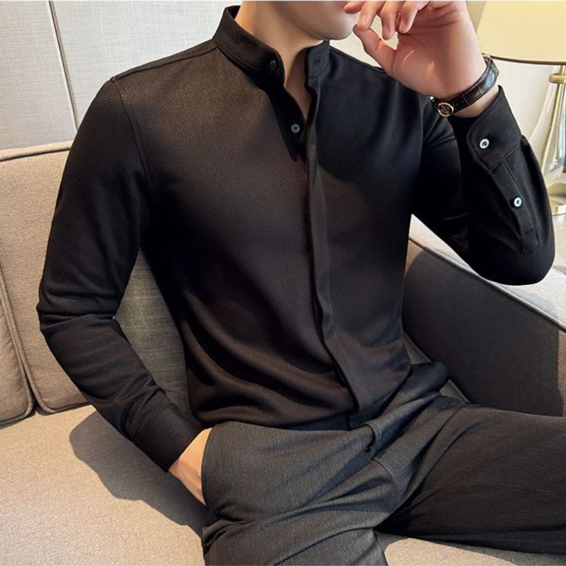 Jay | Stylish Modern Stretch Men's Dress Shirt-The Yellow Prime
