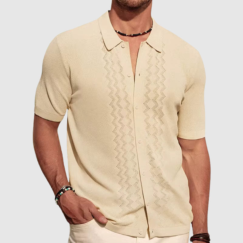 Kiven | Men's Short-Sleeve Casual Button-Up Shirt-The Yellow Prime