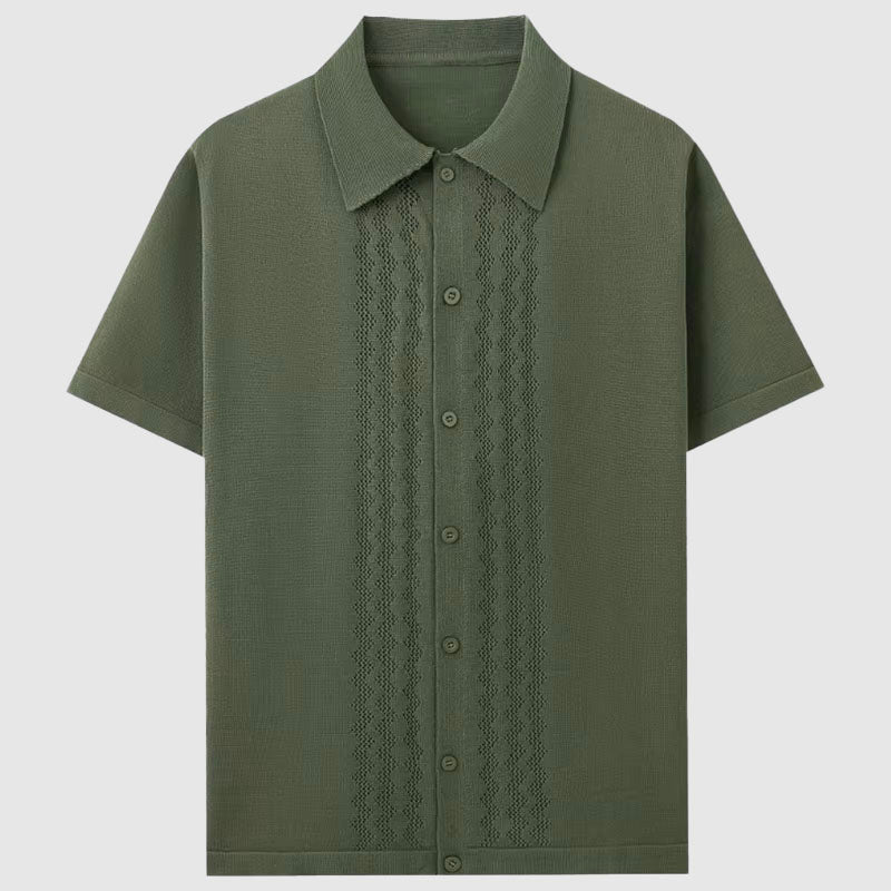 Kiven | Men's Short-Sleeve Casual Button-Up Shirt-The Yellow Prime