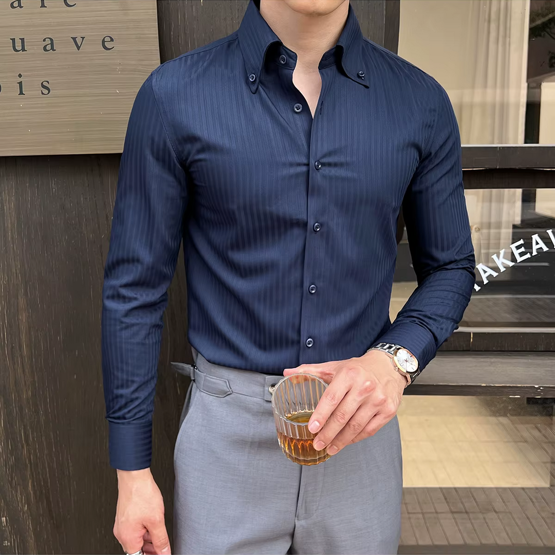 James | Men's Tailored Slim Fit Dress Shirt-The Yellow Prime