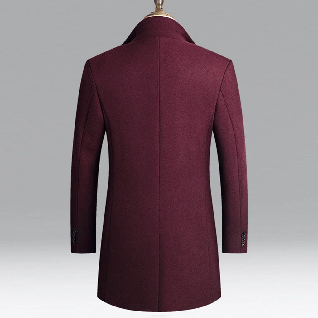 Men's Elegant Classic Coat - Timeless Formal Layer for Every Occasion