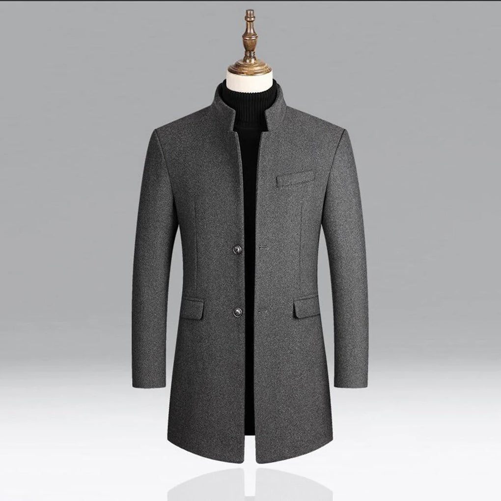 Men's Elegant Classic Coat - Timeless Formal Layer for Every Occasion