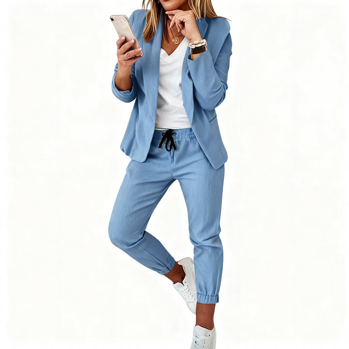 Women's Blazer Set – Stylish Blazer and Pants Jogger Suit for Women-The Yellow Prime