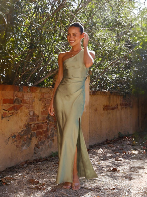 Faith | Women's Maxi Dress - Chic One Shoulder Design-The Yellow Prime