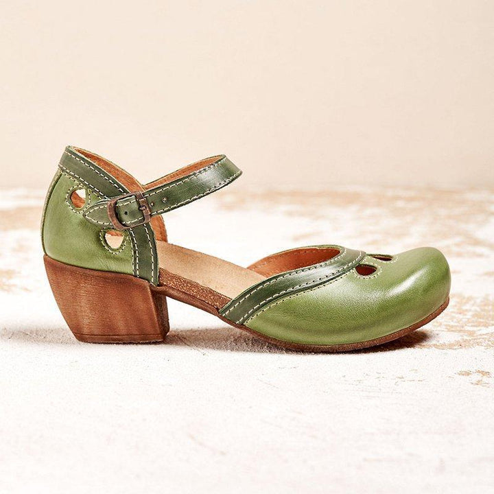 Fallon | Women's Orthopedic Low Heel Sandals-The Yellow Prime