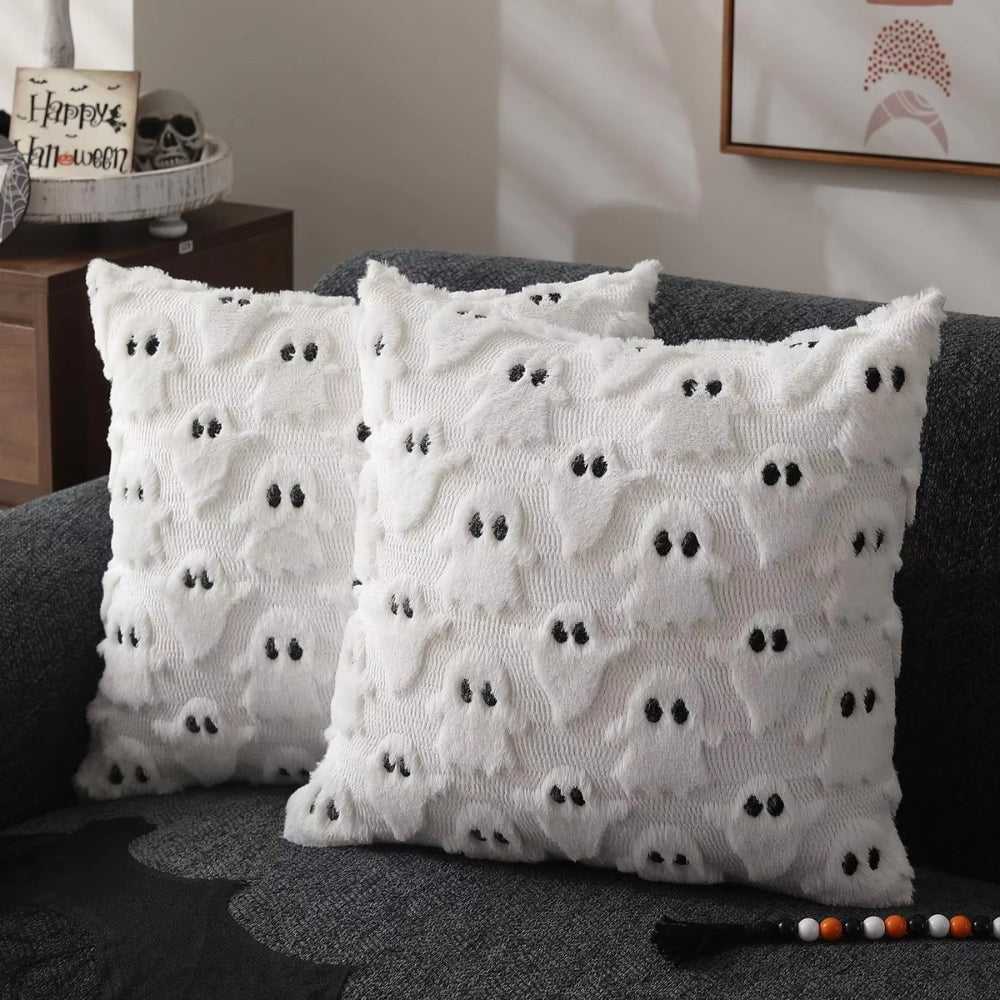Halloween's Pumpkin Pattern Cushion Cover in Soft Microfiber Blend