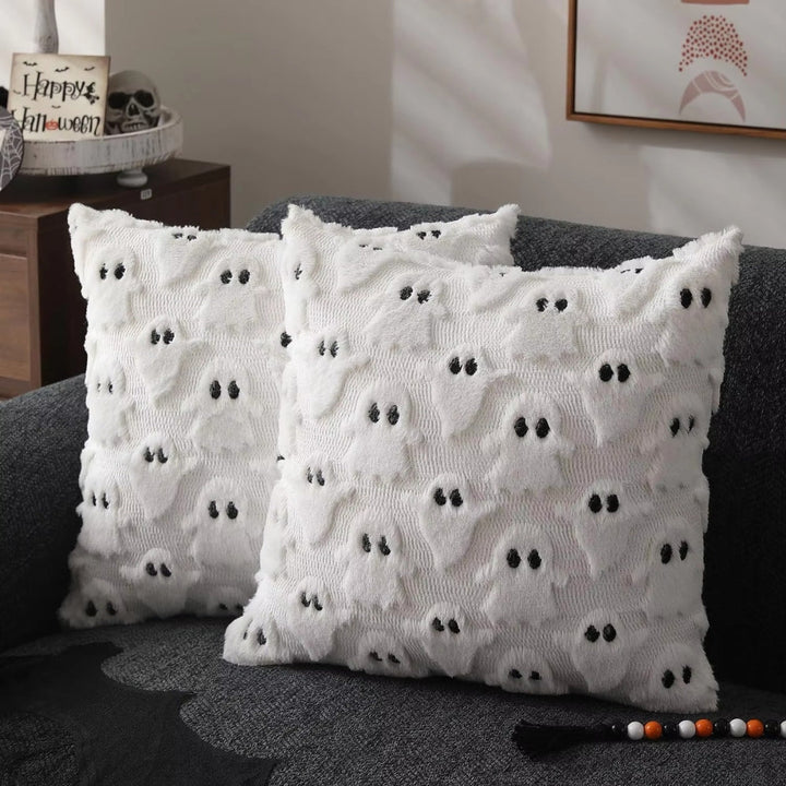 Halloween's Pumpkin Pattern Cushion Cover in Soft Microfiber Blend