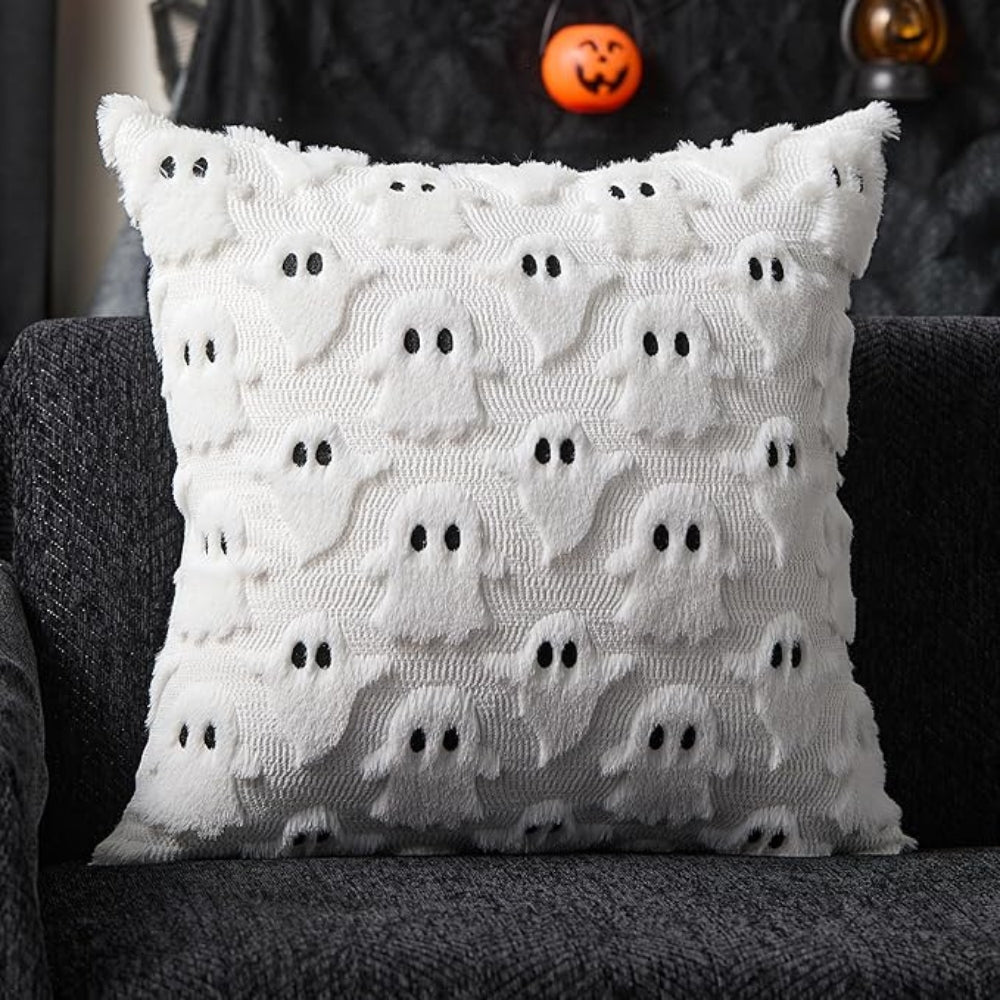Halloween's Pumpkin Pattern Cushion Cover in Soft Microfiber Blend