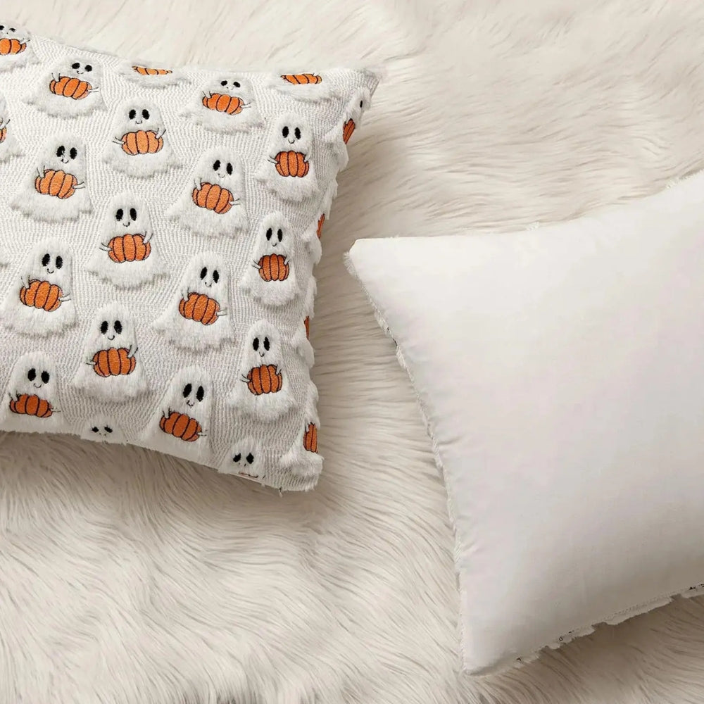 Halloween's Pumpkin Pattern Cushion Cover in Soft Microfiber Blend