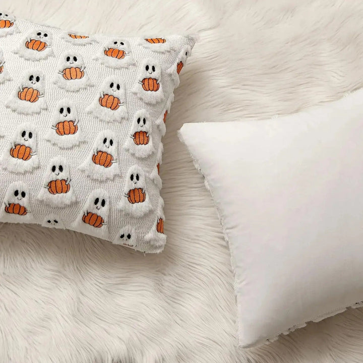 Halloween's Pumpkin Pattern Cushion Cover in Soft Microfiber Blend