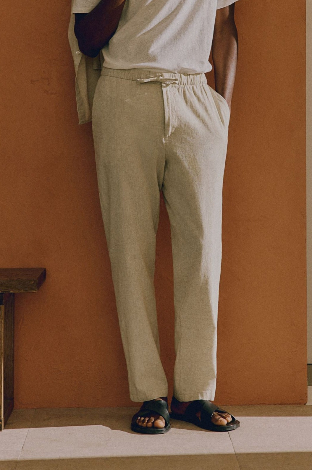 Finley | Men's Flat-Front Drawstring Pants-The Yellow Prime