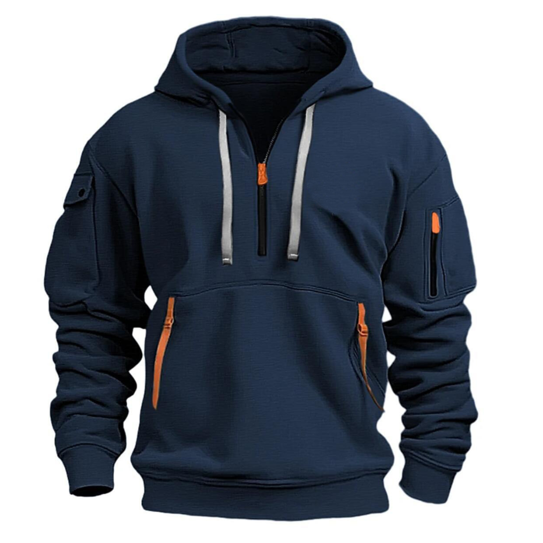Men's Long Sleeve Hoodie with Utility Pockets