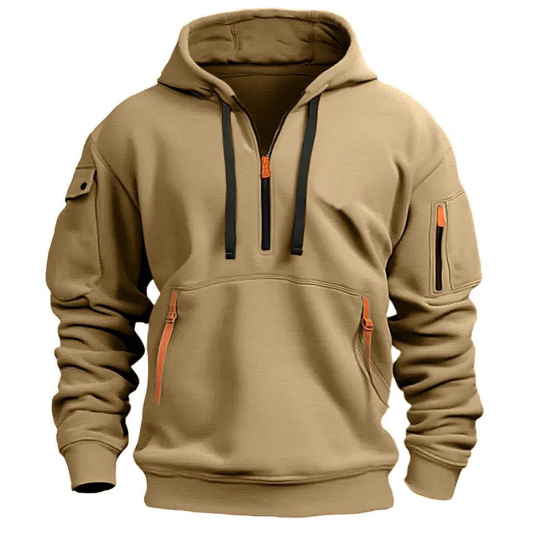 Men's Long Sleeve Hoodie with Utility Pockets