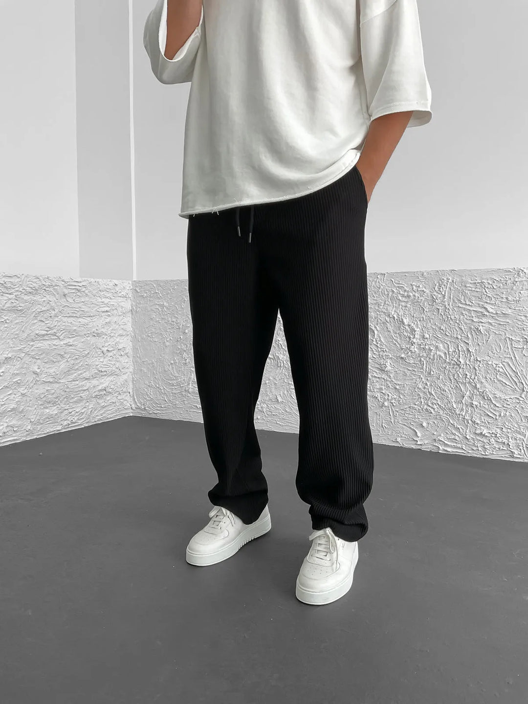 François | Men's Ribbed Spandex Comfort Pants-The Yellow Prime