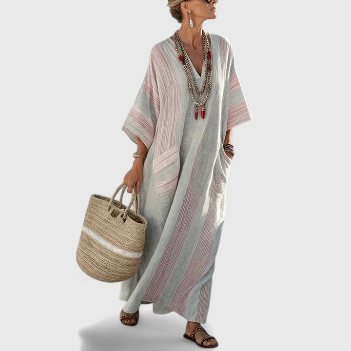 Freya | Women's Maxi Dress with Pockets - Boho Style-The Yellow Prime