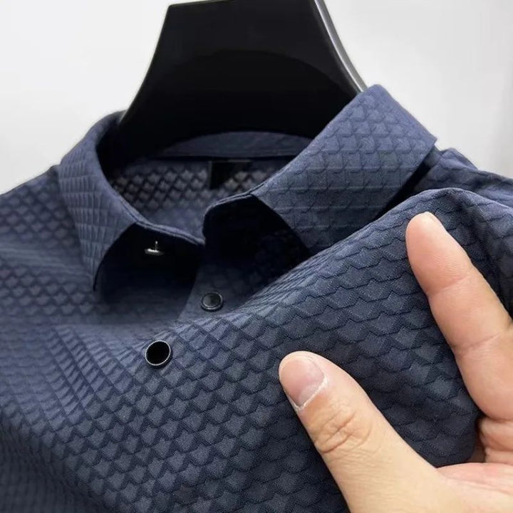 Frits | Men's Luxurious Summer Polo Shirt in Silky-Soft Fabric-The Yellow Prime