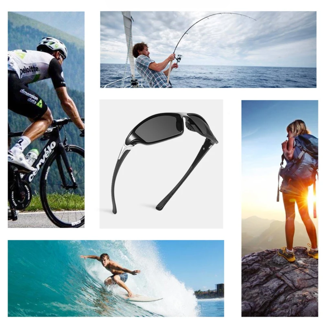 Unisex Lightweight Sport Sunglasses with Polarized Lenses for Outdoors-The Yellow Prime