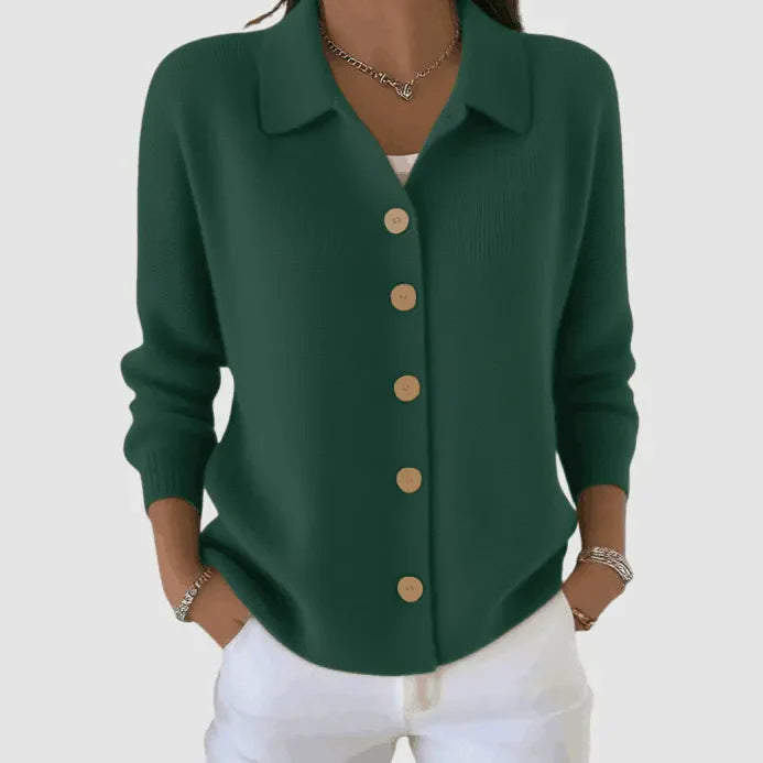 Riah | Women's Button-Up Knit Cardigan-The Yellow Prime