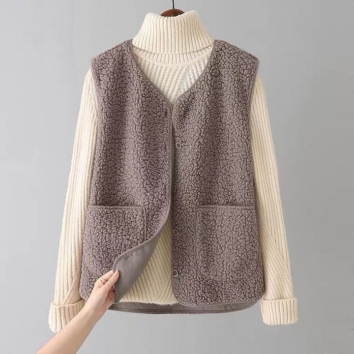 Gae | Women's Soft Sleeveless Cardigan-The Yellow Prime