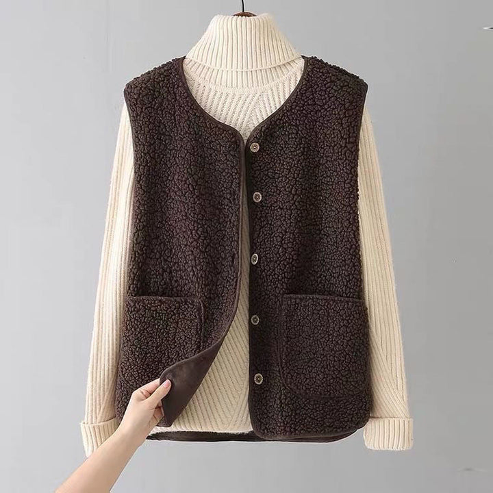 Gae | Women's Soft Sleeveless Cardigan-The Yellow Prime