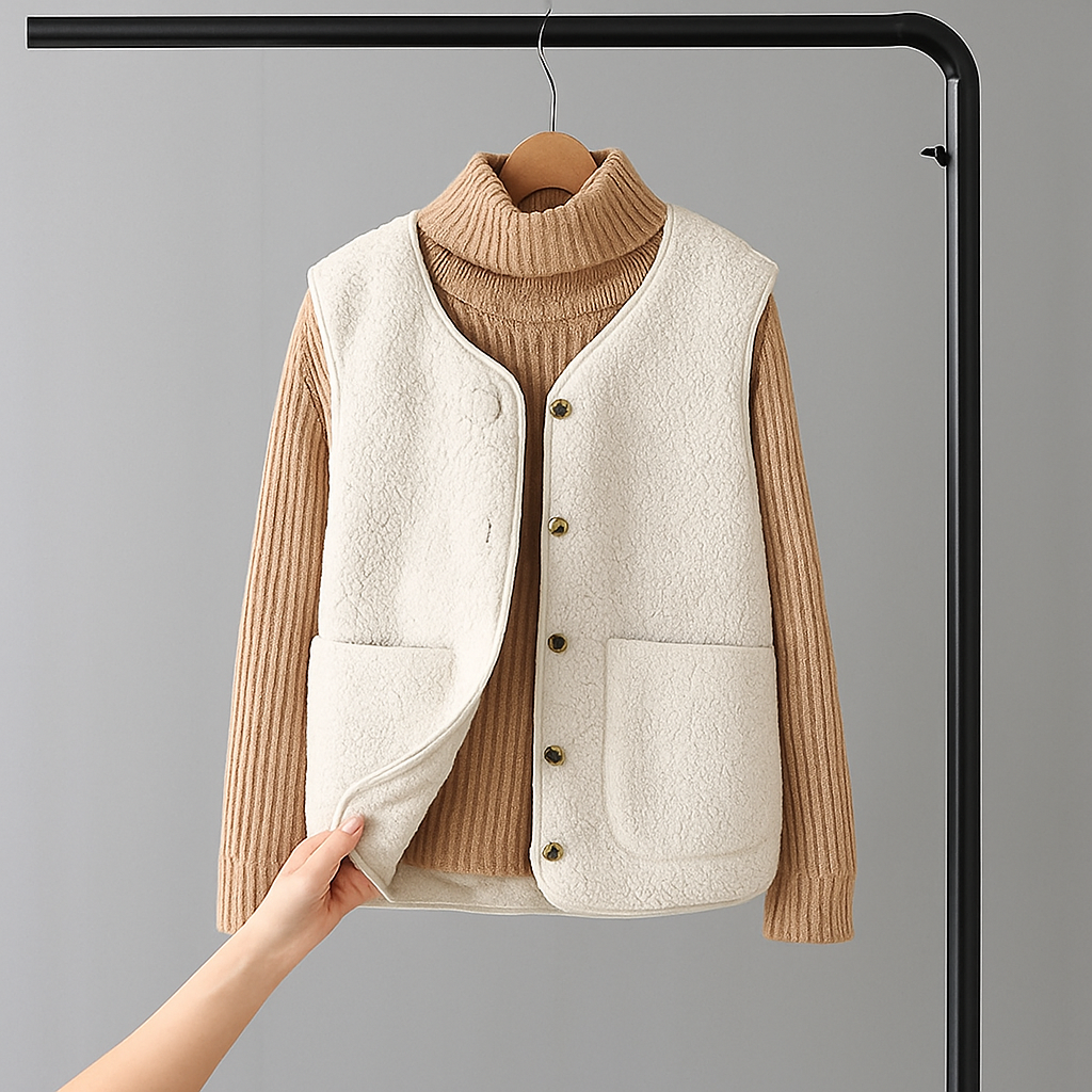 Gae | Women's Soft Sleeveless Cardigan-The Yellow Prime
