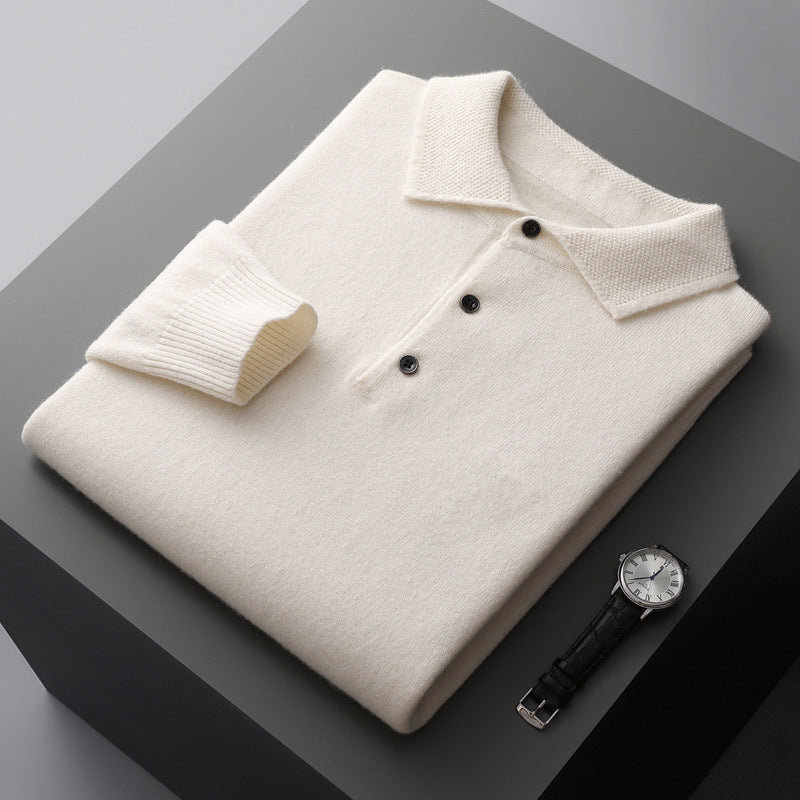 Gavin | Men's Comfortable Soft Long Sleeve Polo Shirt-The Yellow Prime