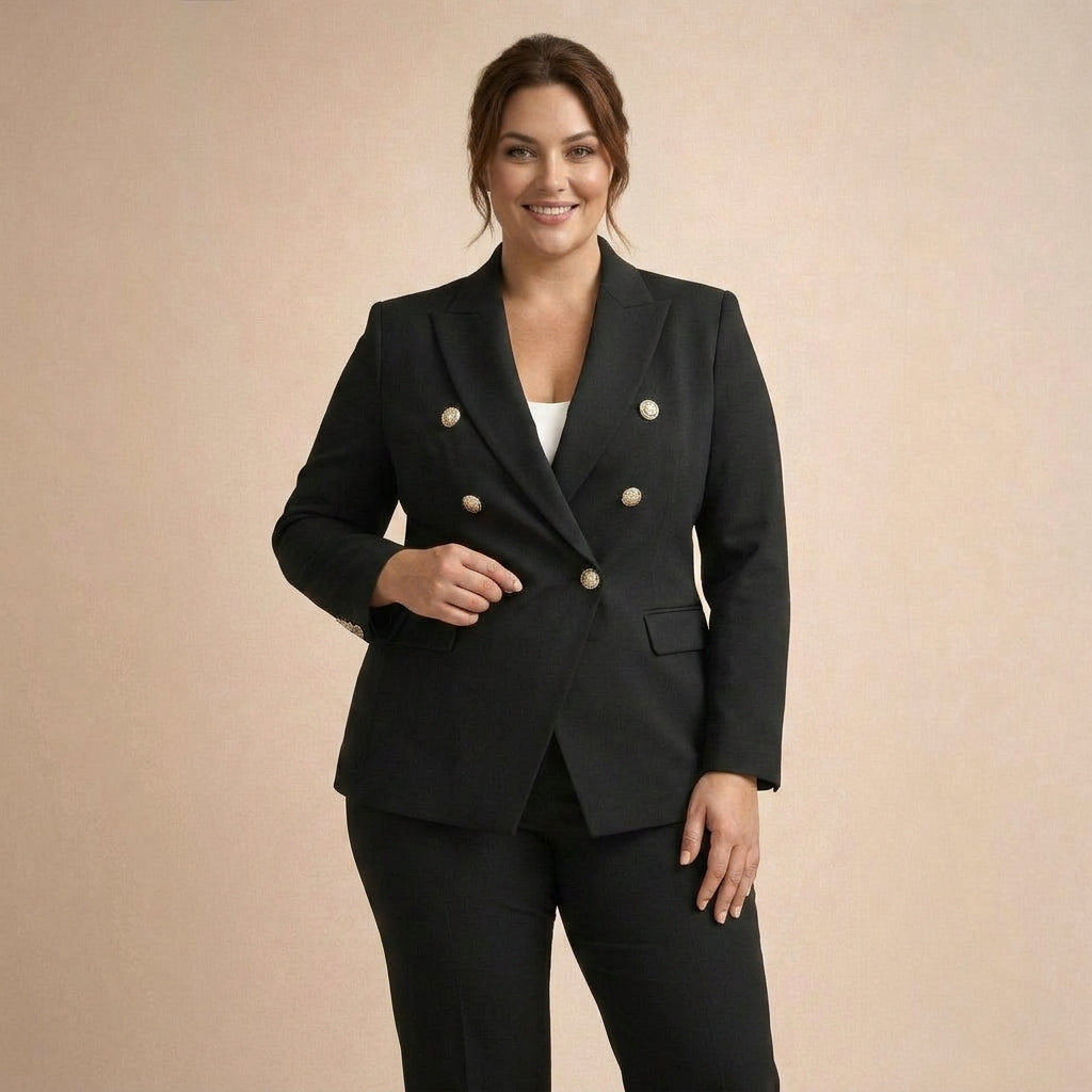 Conjunto elegante de fato para mulher
