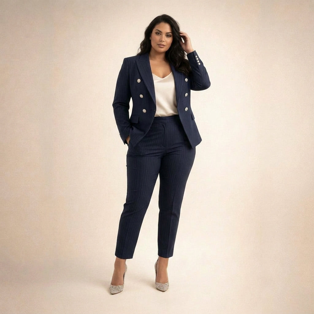 Conjunto elegante de fato para mulher