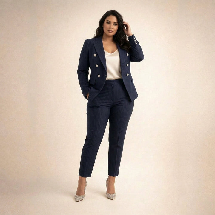 Conjunto elegante de fato para mulher
