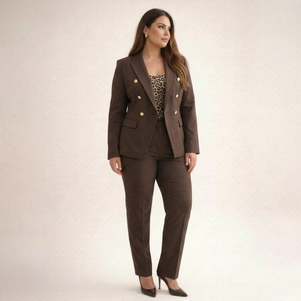 Conjunto elegante de fato para mulher