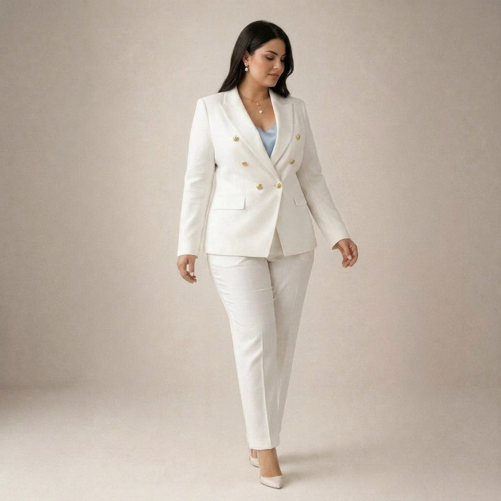 Conjunto elegante de fato para mulher